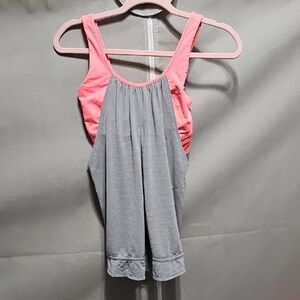 Lululemon Athletica Pink and Gray Tank Top